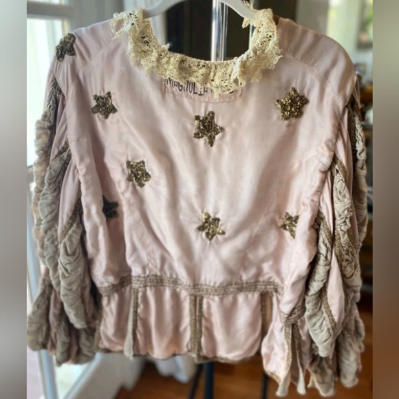 Rare romantic Magnolia Pearl real silk Monique Jacket in colour Peony - Picture 5 of 6